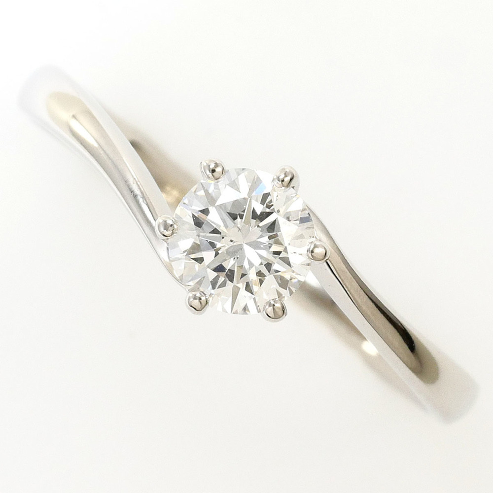 PT900 Platinum Ring, 1 Diamond, 0.526ct, SI2 Clarity, Total Weight 3.2g, Jewelry